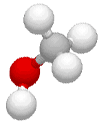 En metanolmolekyl ... trsprit ... dricker du det, blir du blind!